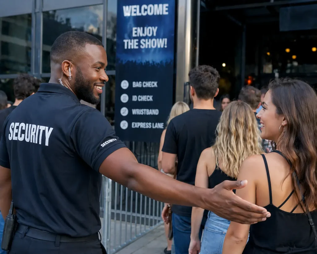 Professional and approachable Security Staff