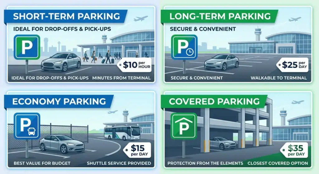 Comparison of airport parking options